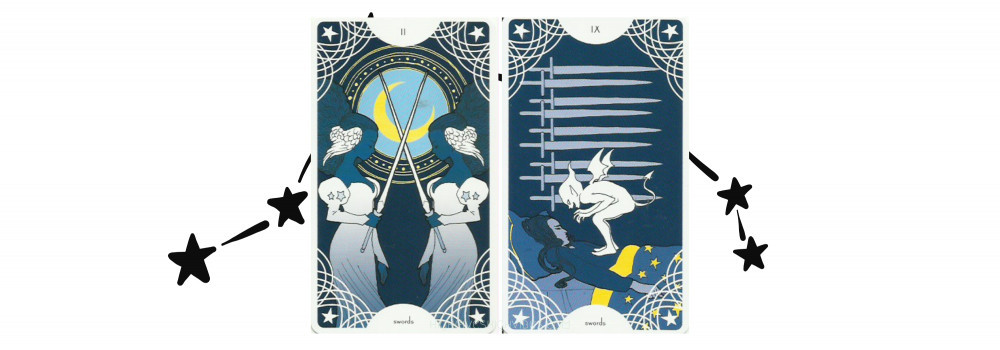 2 of Swords | 9 of Swords - Aries love today - 12192020