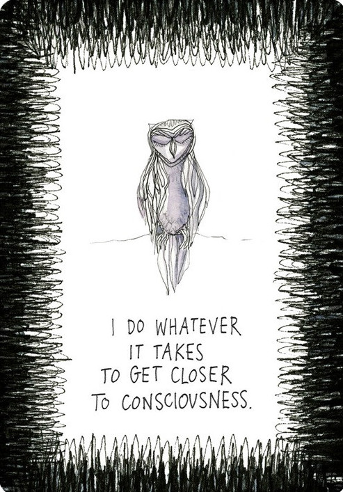 I do whatever it takes to get closer to consciousness