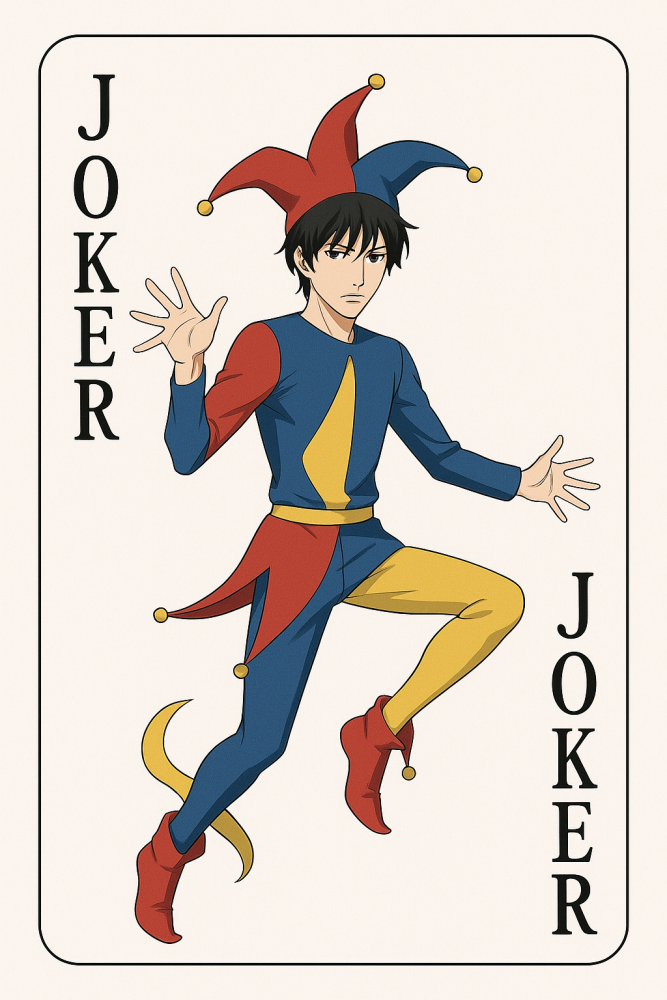 Anime-style Joker card resembling Arisu